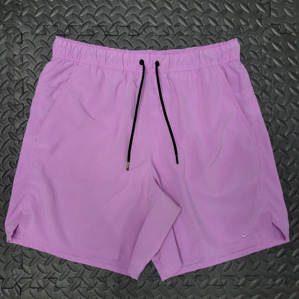 Nike Dri-FIT Men's Running Shorts Large Lavender Purple Drawstring Pockets